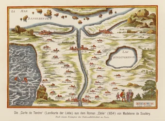 Carte de Tendre, aus Madeleine de Scudérys Roman Clélie