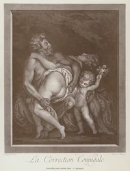 Eheliche Zurechtweisung, französische Karikatur