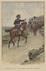 Lannes rief ihnen zu: "Schwert sofort einstecken!"