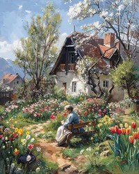 Ein altes italienisches traditionelles Haus inmitten der Natur