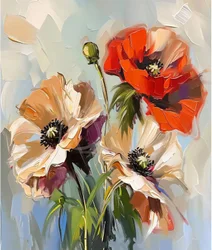 Mohnblume in einem Weizenfeld, ländliche Landschaft