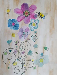 Biene und ihre Blumen