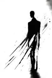 Einsamkeit, Armut, Depression, abstrakt, Schwarz-Weiß-Kunst, Wanddekor-Drucke