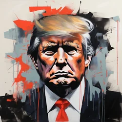 Leinwanddruck von Donald Trump Malerei