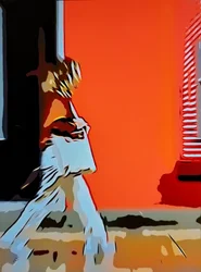 Rotes urbanes Mädchen