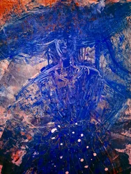 Dame in Blau