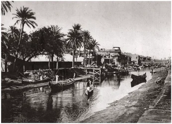 Ashar Creek zum Shatt al-Arab führend, Basra, Irak, 1925