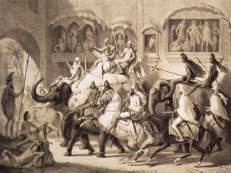 Eine Straße in Lahore, aus 