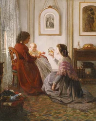 Die Familie Shattuck mit Großmutter, Mutter und Baby, 1865