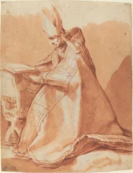 Sitzender Bischof