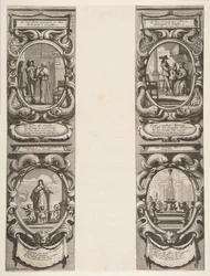 Almanach für 1639: Ludwig XIII. und Anna von Österreich vertrauen das Königreich und den Erben an, 1638
