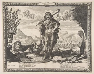 Kriegserklärung an Spanien durch Ludwig XIII: Der König als Herkules, ca. 1635