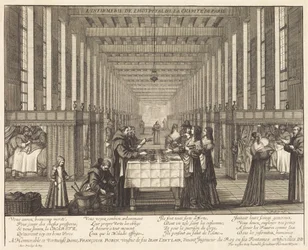 Die Krankenstation des Hôpital de la Charité in Paris