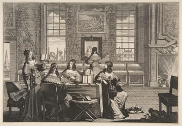 Die törichten Jungfrauen im Gespräch, ca. 1635