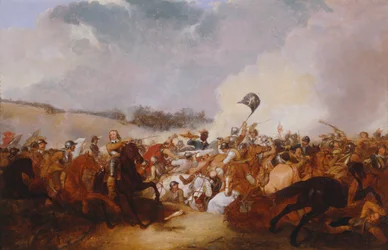 Cromwell führt Truppen in die Schlacht