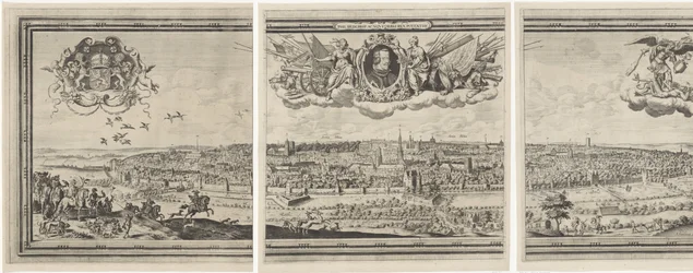 Ansicht von Brüssel, bestehend aus drei Teilen (Bruxella nobilissima Brabantiae civitas ano 1640)