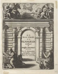 Vier Evangelisten um ein Tor