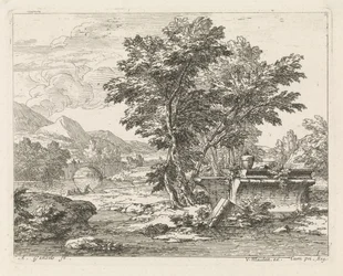 Landschaft mit einer klassischen Ruine (Landschaften)