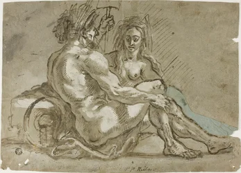 Flussgott und eine Nymphe