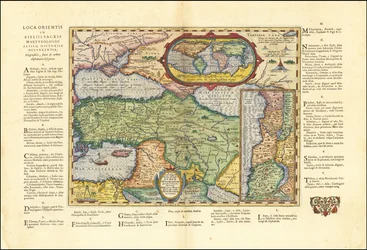 Karte der antiken Welt basierend auf der Bibel (1624) von Abraham Ortelius