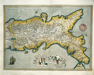 Karte des Königreichs Neapel, Italien, aus Theatrum Orbis Terrarum von Abraham Ortelius