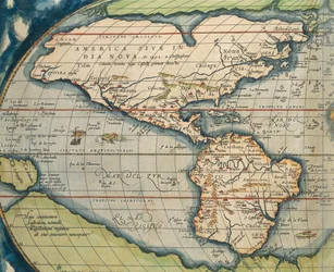 Weltkarte aus Theatrum Orbis Terrarum von Abraham Ortelius