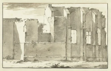 Ansicht der Ruinen des Chors der Großen Kirche in Zandvoort