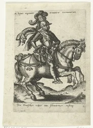 Deutscher Reiter in schwarzer Rüstung