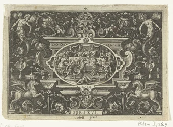 Phineus stört die Hochzeit von Perseus und Andromeda