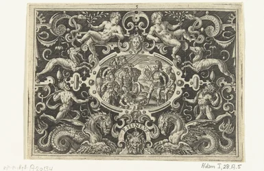 Perseus zeigt sein Medusaschild Phineus