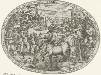 Triumphzug von Bacchus und Silenus: das Element Erde