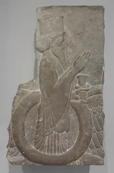 Ahuramazda in der geflügelten Scheibe, Persepolis, 486-460 v. Chr.