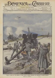 Gegen den Feind aus der Luft, unsere Flugabwehrbatterien stoppen einen Angriff österreichischer Flugzeuge