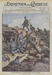 Während unserer Offensive, die Sammlung der Gefangenen in den eroberten Schützengräben