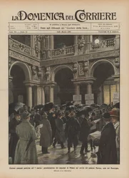 Allgemeine politische Wahlen am 7. März, Proklamation der Abgeordneten von Mailand im Hof des ?