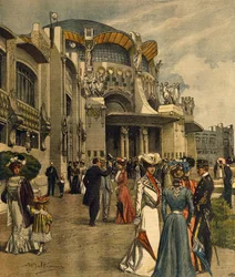 Feierliche Eröffnung der ersten Internationalen Ausstellung für moderne dekorative Kunst in Turin, aus La Domenica del Corriere, Mai 1902