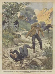 Die Dramen des Schmuggels, eine Gruppe von Schmugglern wird von der Finanzpolizei überrascht