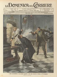 Die Verbrechen der Erhebung, zwei Priester in der Kirche von Gianico im Val Camonica angegriffen und verletzt