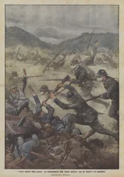 Die neuen Aspekte des Krieges, ein Gegenangriff unserer Infanterie, mit Helmen und Masken