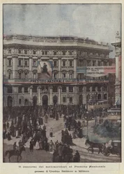 Die Teilnahme der Abonnenten am Nationalen Kredit bei der Italienischen Kreditbank in Mailand