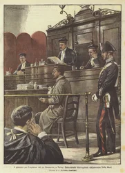 Der Prozess wegen der Ermordung des Grafen Bonmartini in Turin, das emotionale Verhör des Mörders Tullio Murri