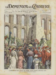 Die Gedenkfeier der Schlacht von Volturno, vor dem Ossarium an den Ponti della Valle