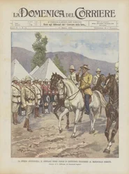 Der Anglo-Burenkrieg, der Buren-General Cronje ergibt sich Marschall Roberts