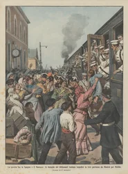 Der Krieg zwischen Spanien und Marokko, die Familien der Einberufenen versuchen, ihre Abreise zu verhindern