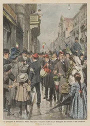 Der Wohltätigkeitsspaziergang in Mailand, bei dem 35.367 Lire für die Geschädigten gesammelt wurden