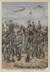 Die Uniformen der italienischen Armee, wie die Männer gekleidet sind, die für die Größe des Vaterlandes kämpfen