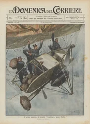 Die schreckliche Katastrophe des Luftschiffs Republique bei Moulins