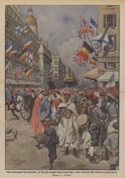 In der belebten Rue Cannebière in Marseille ziehen Truppen aller Waffen und Farben vorbei