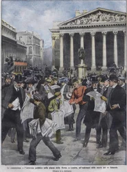 Der Tag nach dem Tod von König Edward VII. Illustration von Achille Beltrame. Mai 1910.