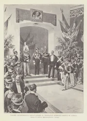 Turin, Enthüllung der Gedenktafel für General Arimondi, der in Afrika starb